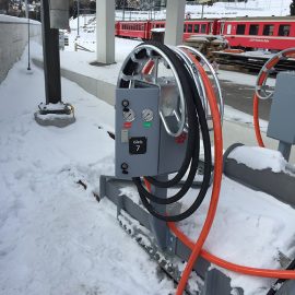 Druckluftanlage am RhB Bahnhof St. Moritz